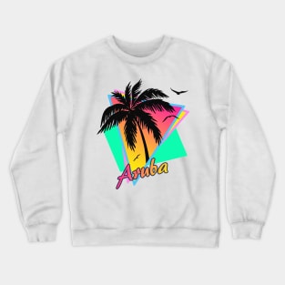 Aruba Cool 80s Sunset Crewneck Sweatshirt